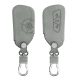 Husa Cheie Auto pentru VW - 3 Butoane, Piele nabuc, Gri, 52653.03