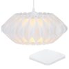 Abajur modern Jigsaw cu diametru 25 cm, Kwmobile, Alb, 53266.2.01