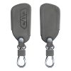 Husa Cheie Auto pentru VW - 3 Butoane, Piele nabuc, Gri, 53257.01