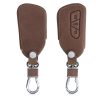 Husa Cheie Auto pentru VW - 3 Butoane, Piele ecologica, Maro, 52652.18