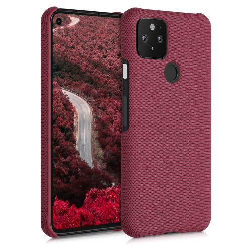 Husa Google Pixel 5, Textil, Rosu, 52433.76