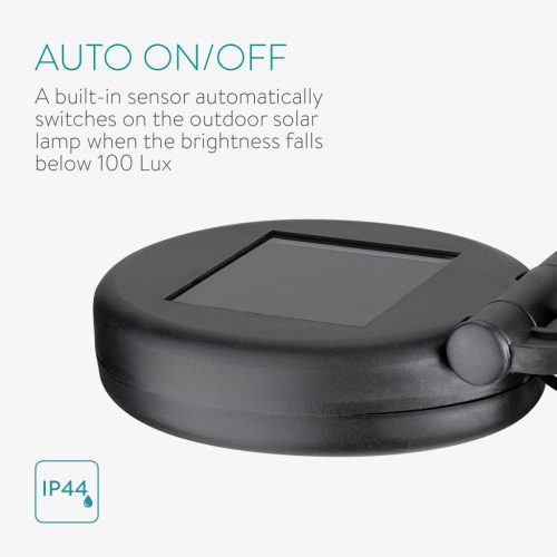 Set 2 Lampi solare Navaris LED, 16.5x6.5x90 cm, IP44, baterie AA 1.2V, 53309.01.02