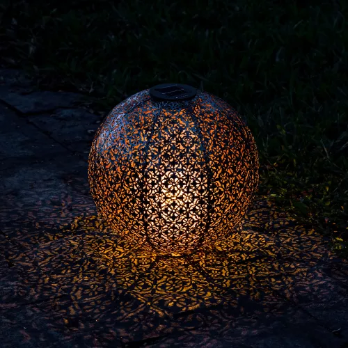 Lampa solara de exterior Navaris, Iluminare LED, 30 cm, Pornire/oprire automata, 47543.07