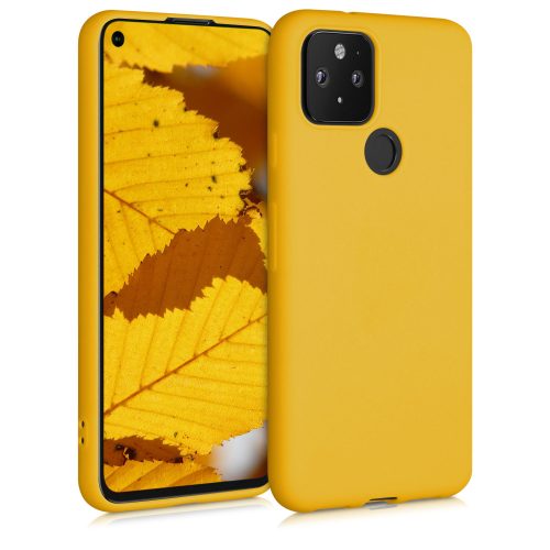 Husa Google Pixel 5, Silicon, Galben, 51722.143