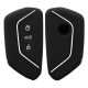 Husa Cheie Auto pentru VW - 3 Butoane, Silicon, Negru, 52650.91