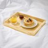 Set 3 tavi servire din bambus Navaris, cu manere pentru transport usor, 53446.03