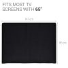 Husa de praf pentru televizor 65 inch, Kwmobile, Negru, Textil, 51704.01