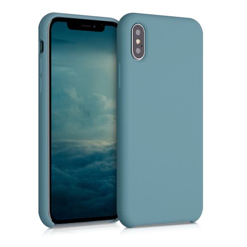 Husa Apple iPhone X / iPhone XS, Silicon, Albastru, 42495.207