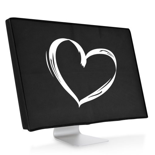 Husa pentru monitor de 24-26 inch, Kwmobile, Negru/Alb, Textil, 43618.10
