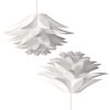 Set 2x Abajur modern Jigsaw cu diametru 50 cm, Kwmobile, Alb, 53719.02