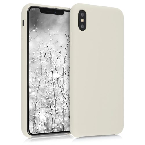 Husa iPhone XS Max, Silicon, Crem, 45909.204
