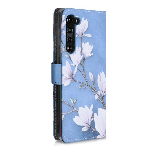 Husa Motorola Edge, Piele ecologica, Albastru, 52760.02