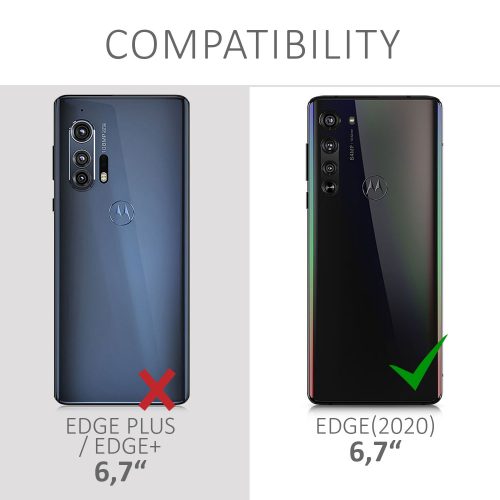 Husa Motorola Edge, Piele ecologica, Albastru, 52760.02