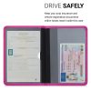 Husa pentru documente auto, Kwmobile, Roz, Piele ecologica, 50103.08