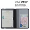 Husa pentru documente auto, Kwmobile, Negru/Alb, Piele ecologica, 50104.11