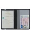 Husa pentru documente auto, Kwmobile, Negru/Alb, Piele ecologica, 50104.11