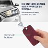 Husa Cheie Auto pentru Renault / Dacia - 4 Butoane - Keyless Go, Piele nabuc, Rosu, 48564.20