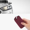 Husa Cheie Auto pentru Renault / Dacia - 4 Butoane - Keyless Go, Piele nabuc, Rosu, 48564.20