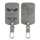 Husa Cheie Auto pentru Renault / Dacia - 4 Butoane - Keyless Go, Piele nabuc, Gri, 48568.13