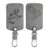 Husa Cheie Auto pentru Renault / Dacia - 4 Butoane - Keyless Go, Piele nabuc, Gri, 48568.12