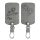 Husa Cheie Auto pentru Renault / Dacia - 4 Butoane - Keyless Go, Piele nabuc, Gri, 48568.12