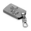 Husa Cheie Auto pentru Renault / Dacia - 4 Butoane - Keyless Go, Piele nabuc, Gri, 48568.12