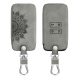 Husa Cheie Auto pentru Renault / Dacia - 4 Butoane - Keyless Go, Piele nabuc, Gri, 48565.16