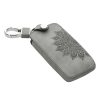 Husa Cheie Auto pentru Renault / Dacia - 4 Butoane - Keyless Go, Piele nabuc, Gri, 48565.16