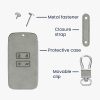 Husa Cheie Auto pentru Renault / Dacia - 4 Butoane - Keyless Go, Piele nabuc, Gri, 48565.16
