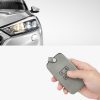 Husa Cheie Auto pentru Renault / Dacia - 4 Butoane - Keyless Go, Piele nabuc, Gri, 48565.16