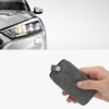 Husa Cheie Auto pentru Renault / Dacia - 4 Butoane - Keyless Go, kwmobile, Piele nabuc, Gri, 48564.19