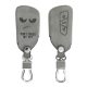 Husa Cheie Auto pentru VW - 3 Butoane, Piele nabuc, Gri, 52653.05