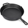 Tigaie adanca rotunda din fonta cu maner Navaris - 25 cm, 48585.01.2