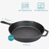 Tigaie adanca rotunda din fonta cu maner Navaris - 25 cm, 48585.01.2