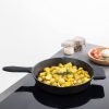 Tigaie din fonta antiaderenta Navaris pentru aragaz/cuptor/gratar - 30 cm - negru, 48585.03
