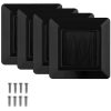 Set 4 Prize europene blank/goale, Kwmobile, Negru, Plastic, 53782.01.04