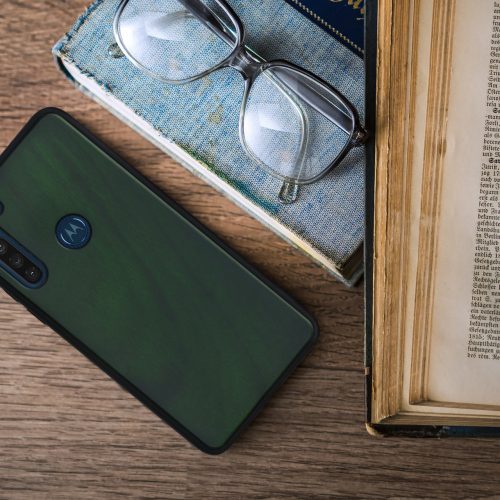 Husa Motorola Moto G8 Power, Lemn, Verde, 51798.80