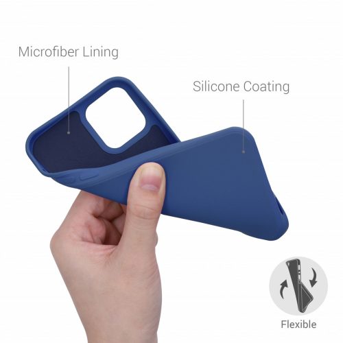 Husa Apple iPhone 12 / iPhone 12 Pro, Silicon, Albastru, 53844.116