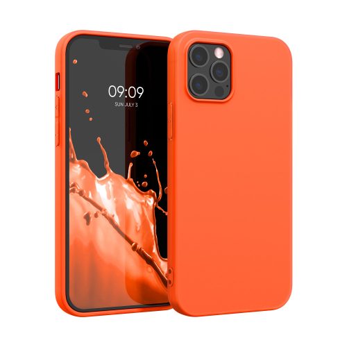 Husa Apple iPhone 12 Pro Max, Silicon, Portocaliu, 53941.69