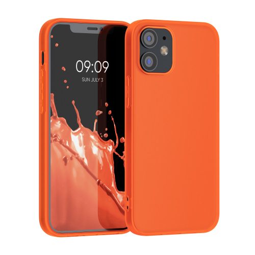 Husa Apple iPhone 12 / iPhone 12 Pro, Silicon, Portocaliu, 53939.69