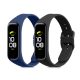 Set 2 Curele pentru Samsung Galaxy Fit 2, kwmobile, Silicon, Albastru / Negru, 53962.02