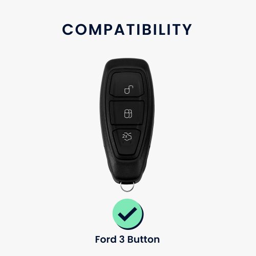 Husa Cheie Auto pentru Ford - 3 Butoane - Keyless Go, Silicon, Negru, 53133.05
