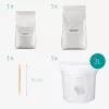 Set turnare 3D maini cuplu Navaris, alginat 530 g + ipsos 1000 g, galeata inclusa, alb, alginat/gips