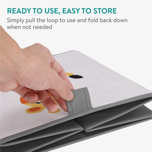 Set 3 cutii depozitare copii Navaris, animale, 28x28x28 cm, pentru camera, multicolor, plastic