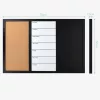 Tabla combinata Navaris, whiteboard, creta si pluta, magnetica, 70x50 cm, multicolor, pluta/MDF