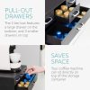 Suport pentru capsule de cafea Navaris cu 4 sertare, Universal, 2 Nivele, Negru, 54092.01
