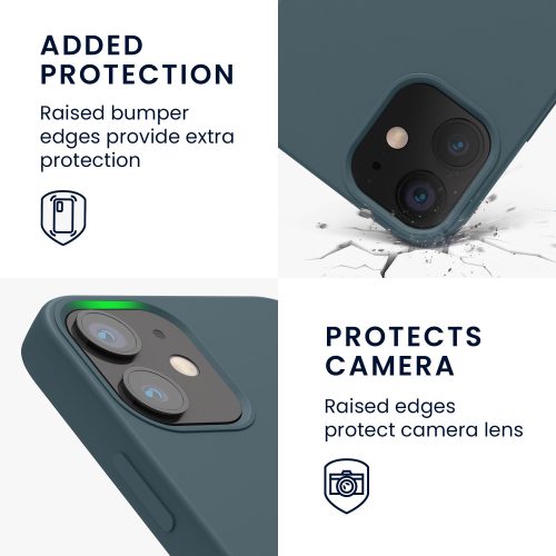 Husa Apple iPhone 12 Mini, Silicon, Albastru, 52640.202