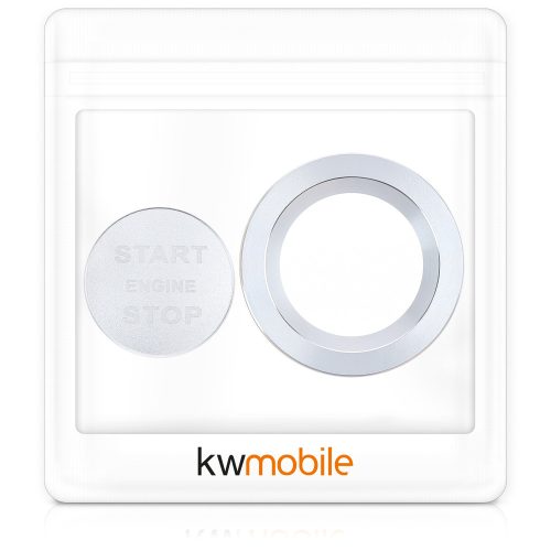 Buton Start Stop pentru Land Rover/Jaguar Land Rover/Jaguar , Kwmobile, Argintiu, Aluminiu, 54124.35