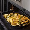 Tava de gratar cuptor Navaris, din otel inoxidabil, cu strat antiaderent, 51500.02