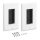 Set 2 Prize americane blank/goale, Kwmobile, Alb/Negru, Plastic, 54244.01.02
